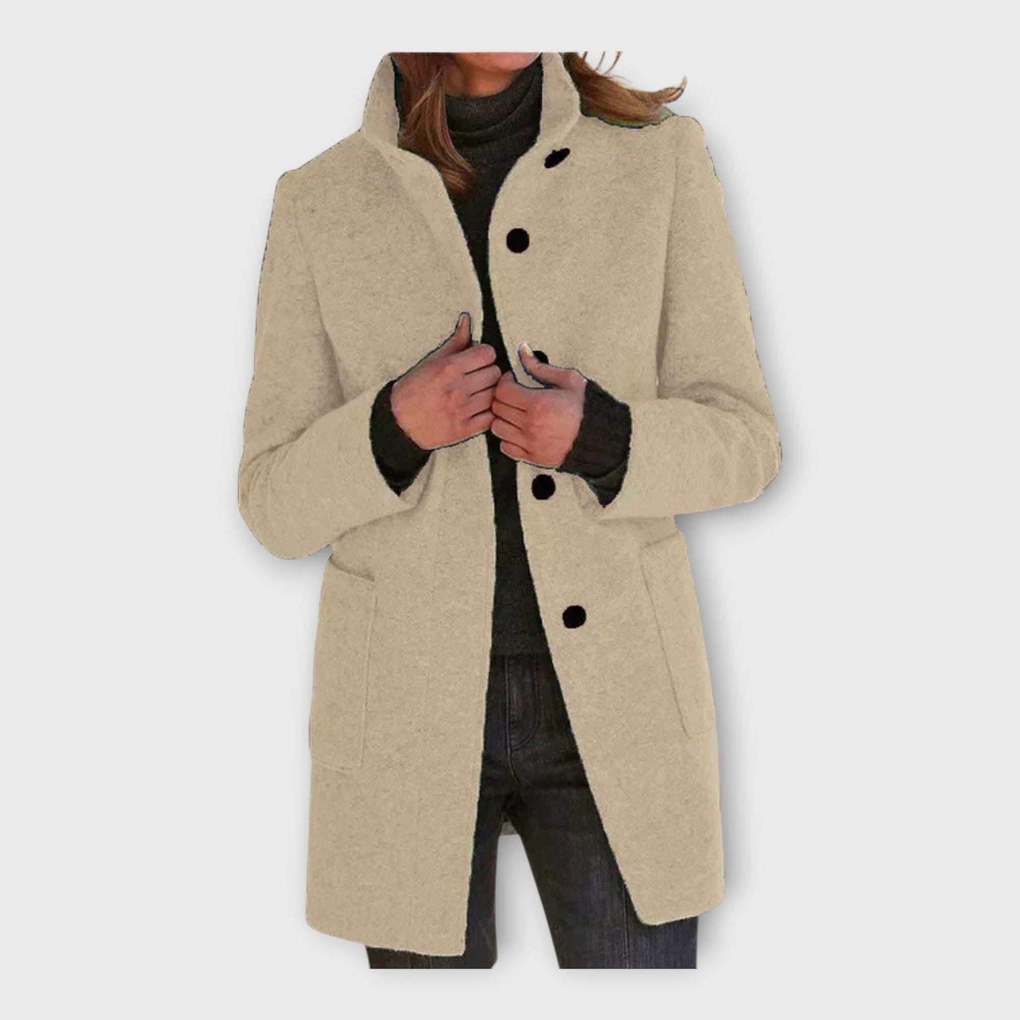 Κομψό Παλτό με Καιρικό Σχέδιο