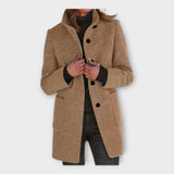 Κομψό Παλτό με Καιρικό Σχέδιο