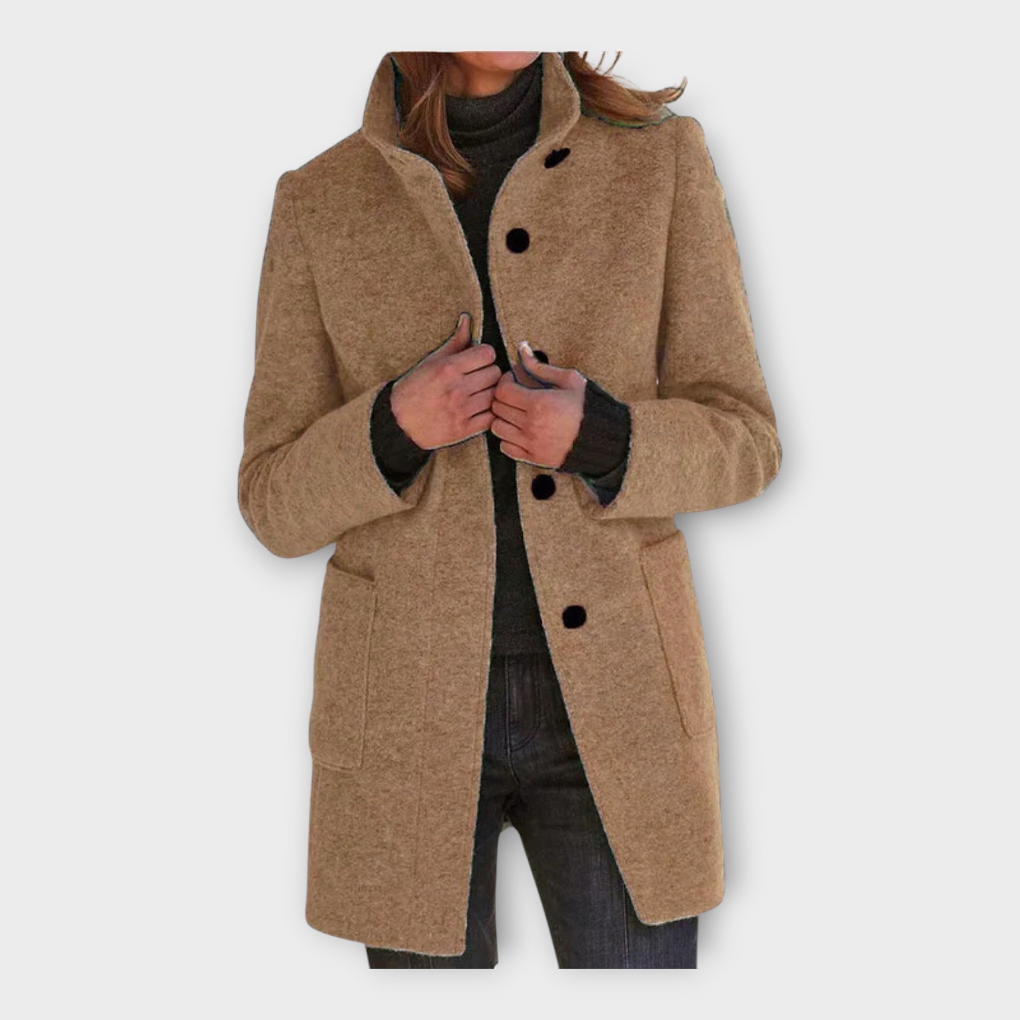 Κομψό Παλτό με Καιρικό Σχέδιο