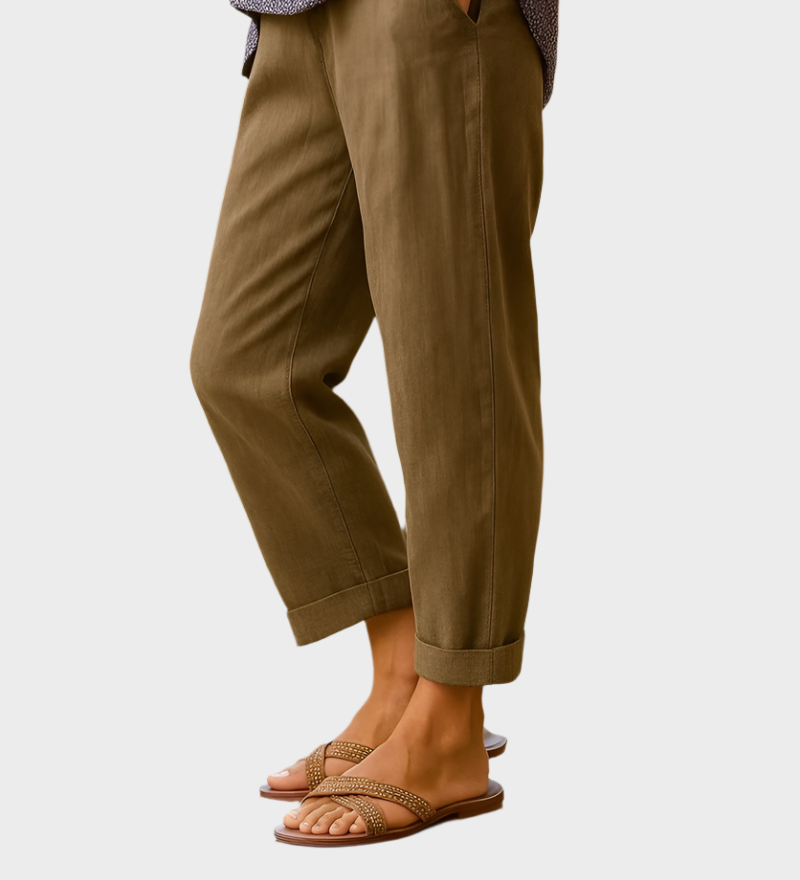 Καλοκαιρινές Παντελόνες από Λινό και Βαμβάκι