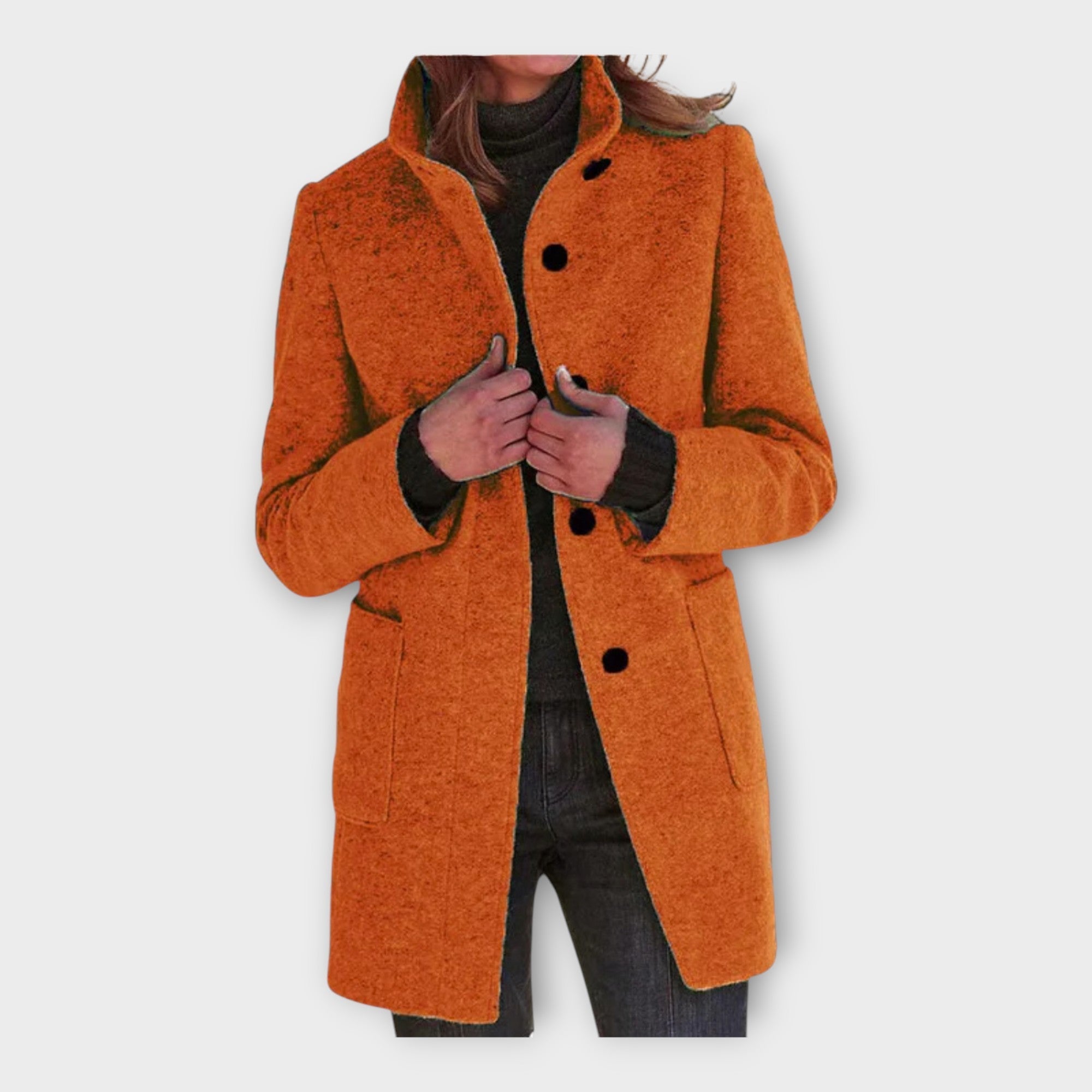 Κομψό Παλτό με Καιρικό Σχέδιο