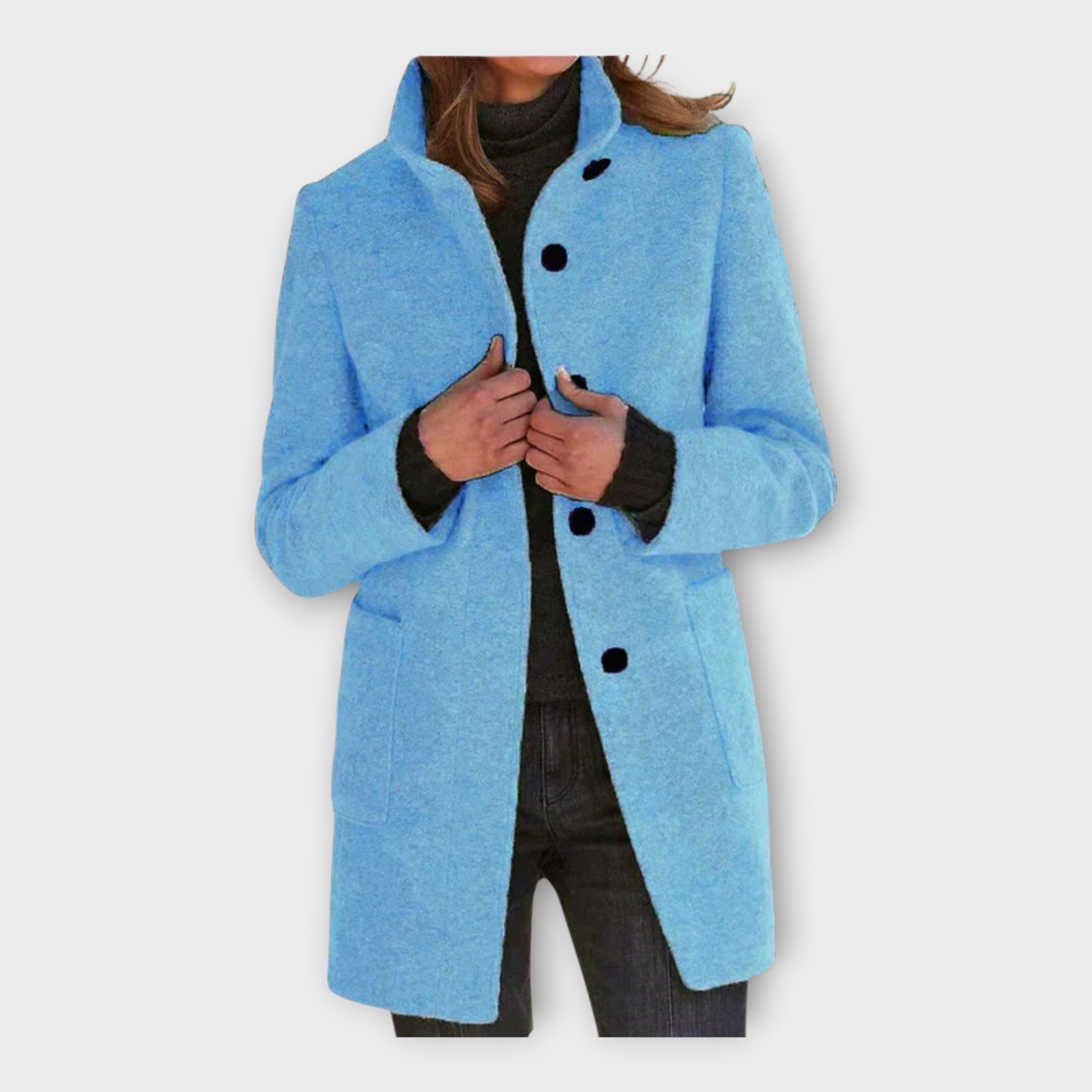 Κομψό Παλτό με Καιρικό Σχέδιο