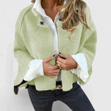 Ανδρομάχη - Κοντό μπουφάν με κομψά φουσκωτά μανίκια και μαλακή γραμμή