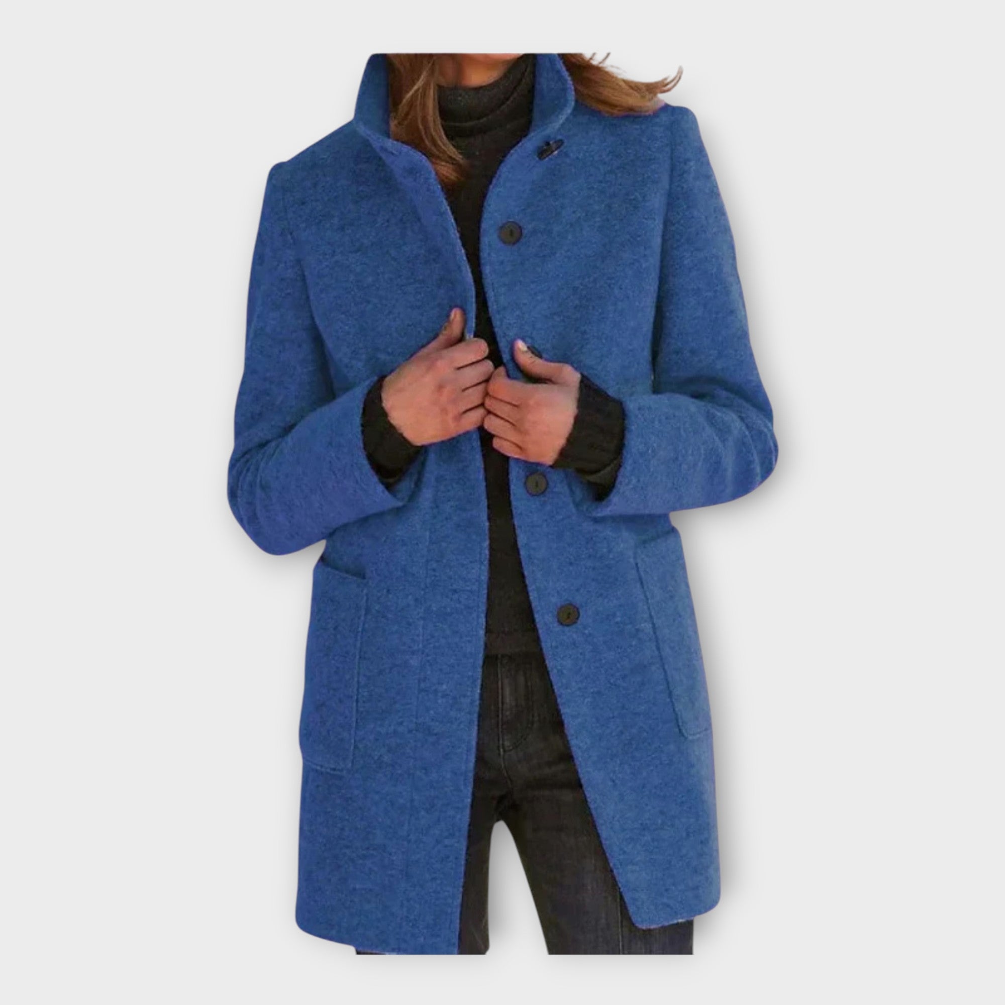 Κομψό Παλτό με Καιρικό Σχέδιο