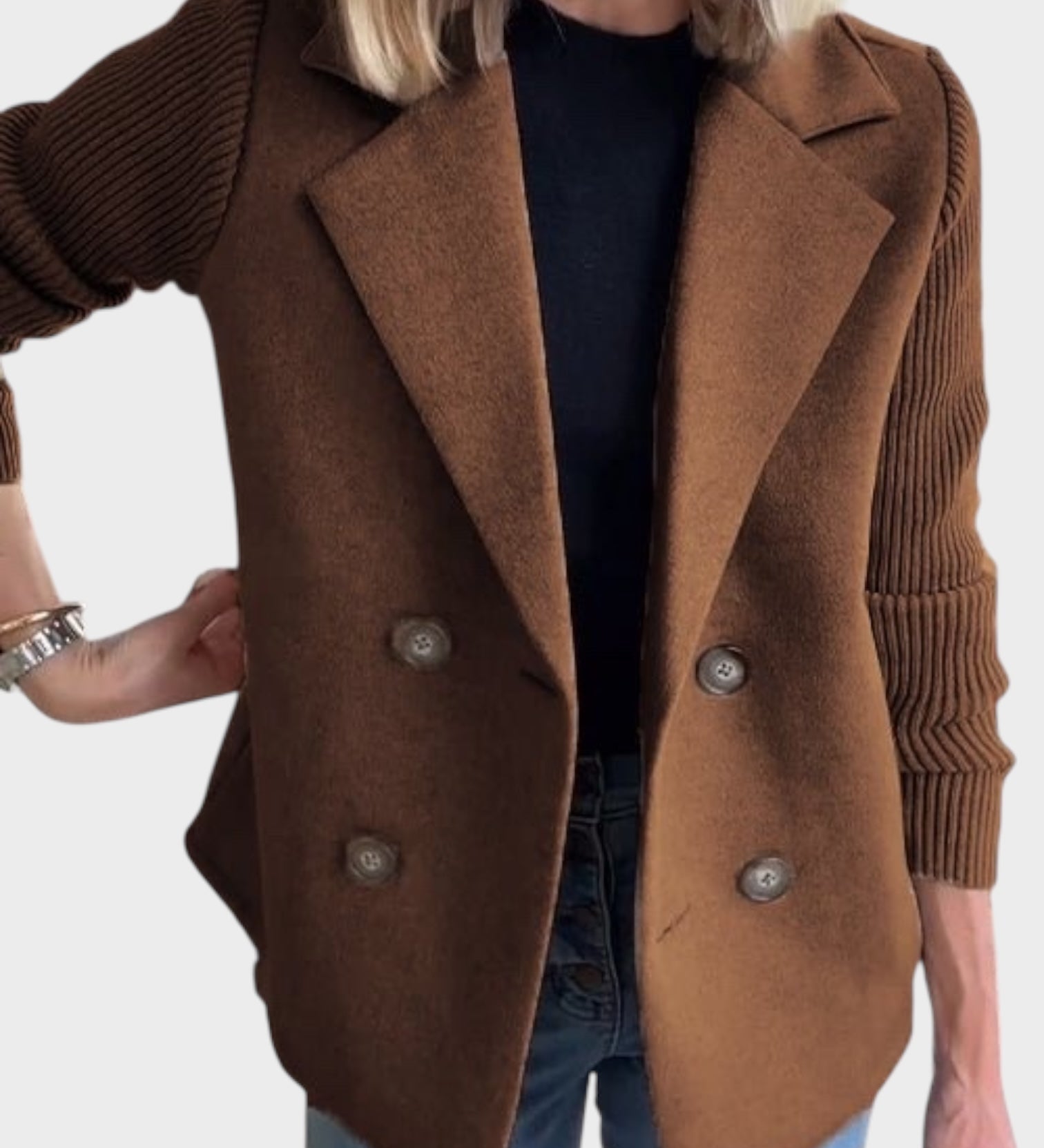 Ίβα - Άνετο Πλεκτό Μπλέιζερ