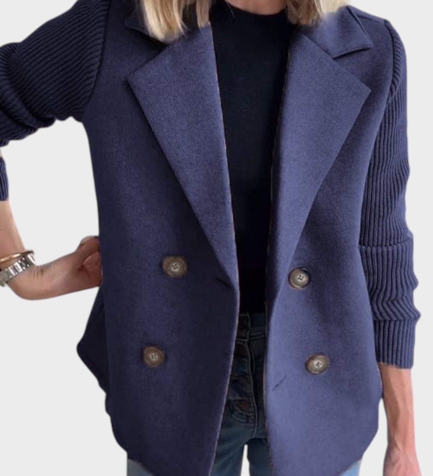 Ίβα - Άνετο Πλεκτό Μπλέιζερ