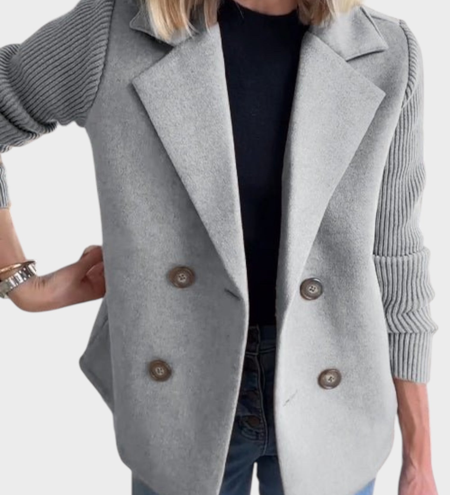 Ίβα - Άνετο Πλεκτό Μπλέιζερ