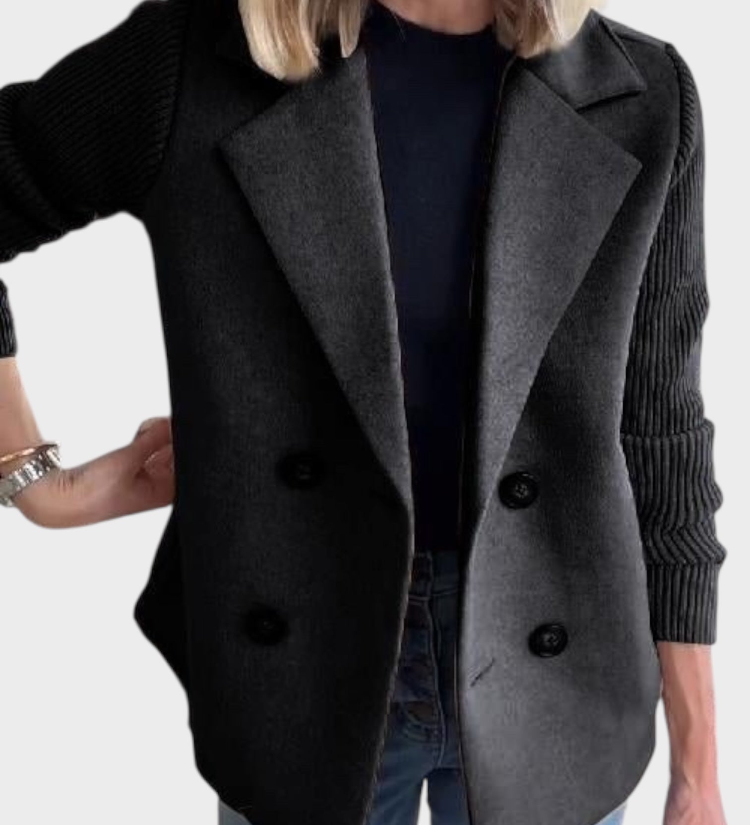 Ίβα - Άνετο Πλεκτό Μπλέιζερ