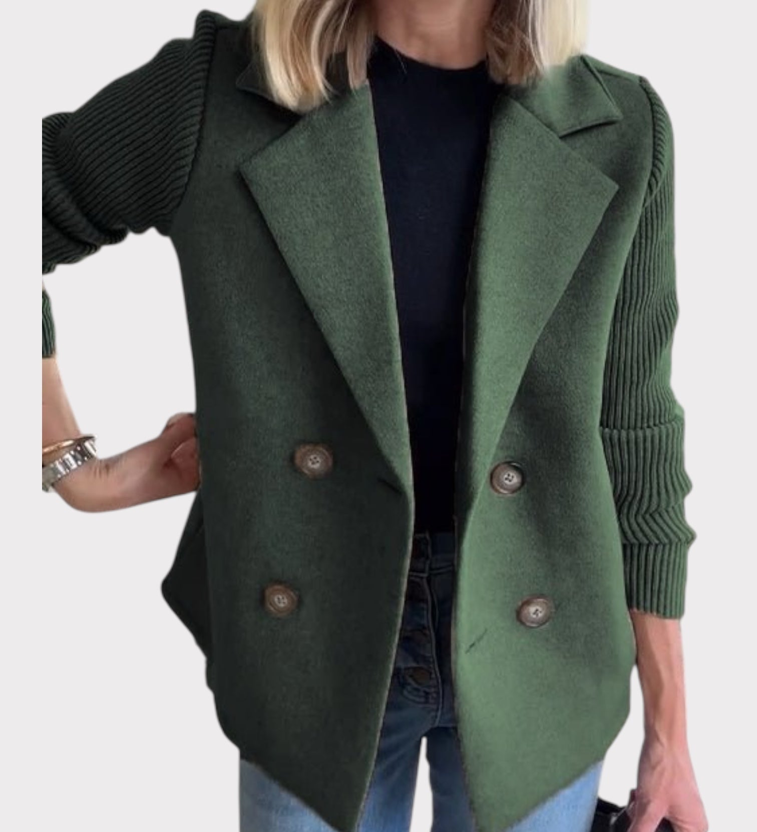 Ίβα - Άνετο Πλεκτό Μπλέιζερ