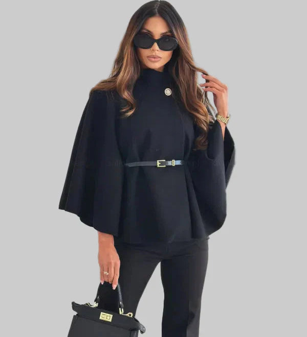 Selviora - Κομψό μπουφάν με φουσκωτά μανίκια και ζώνη