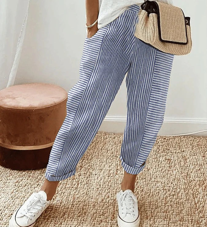 Lore - Άνετα παντελόνια με ρίγες για όλες τις εποχές
