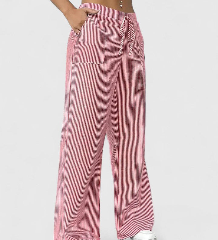 Dominique | Άνετες φαρδιές παντελόνες με κομψές λεπτομέρειες