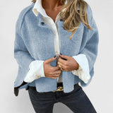 Ανδρομάχη - Κοντό μπουφάν με κομψά φουσκωτά μανίκια και μαλακή γραμμή