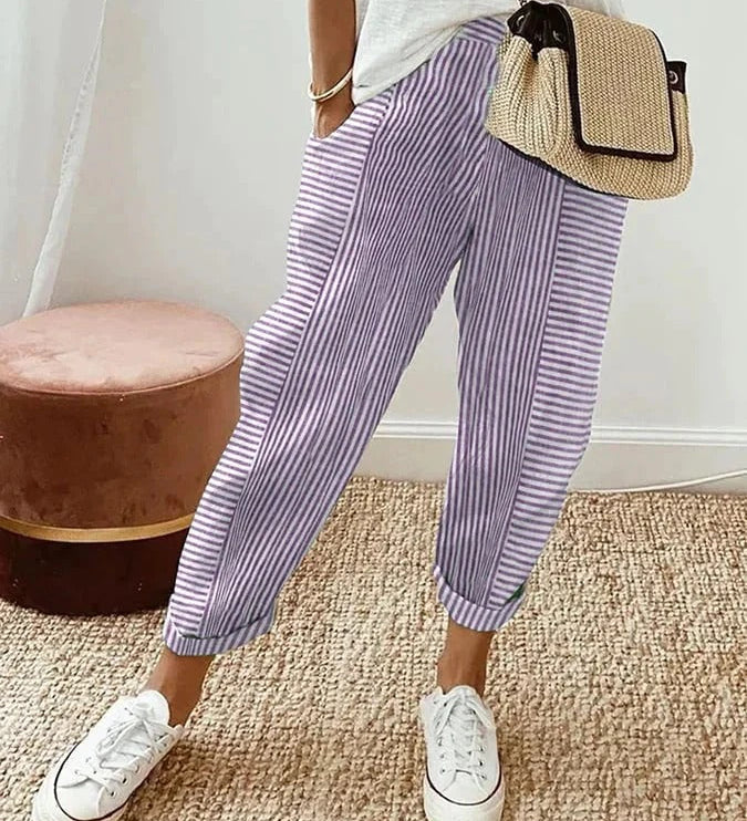 Lore - Άνετα παντελόνια με ρίγες για όλες τις εποχές