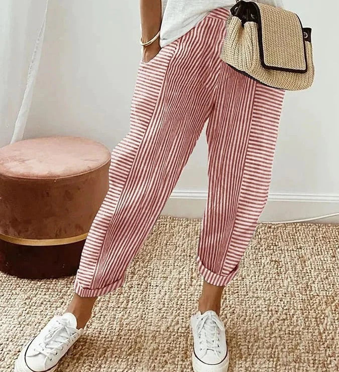 Kae | Ριγέ παντελόνια από βαμβάκι