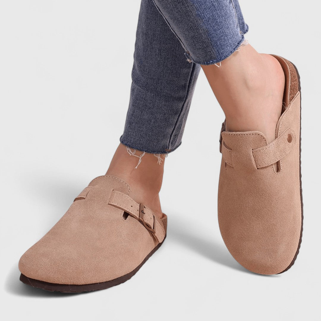 Λουκία - ανατομικά σανδάλια από σουέτ δέρμα