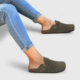 Λουκία - ανατομικά σανδάλια από σουέτ δέρμα