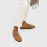 Λουκία - ανατομικά σανδάλια από σουέτ δέρμα