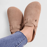 Λουκία - ανατομικά σανδάλια από σουέτ δέρμα