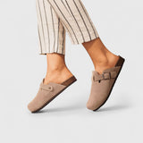 Λουκία - ανατομικά σανδάλια από σουέτ δέρμα